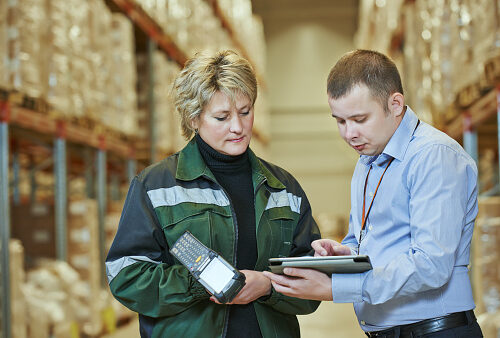 warehouse crew at work