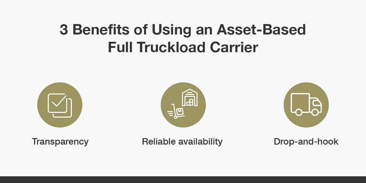 Benefits of using an asset-based full truckload carrier